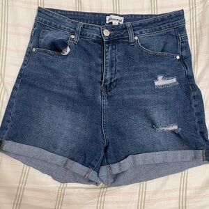 Abound Women's Distressed Blue Jean Shorts
